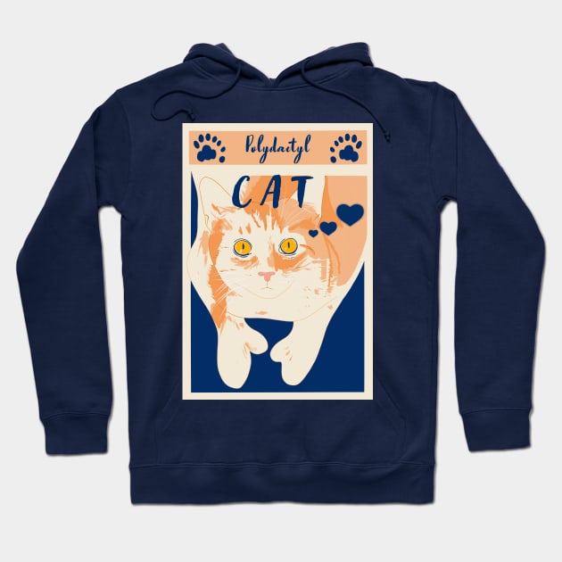 Polydactyl cat Hoodie by Mimie20